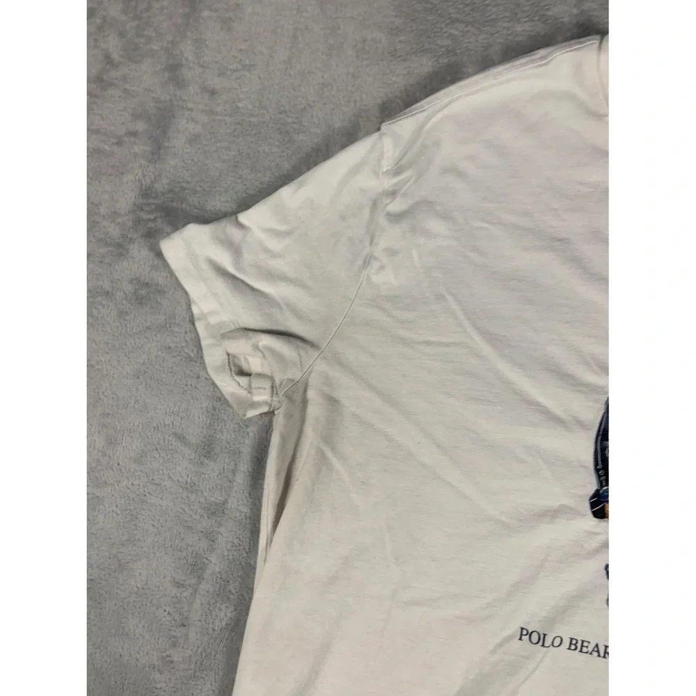 Polo Ralph Lauren Bear Men's T-Shirt L White Classic Fit Cotton